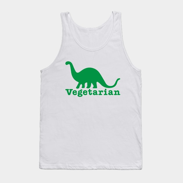 Vegan Vegetarian Dinosaur Funny Animal Humor Tank Top by Mellowdellow